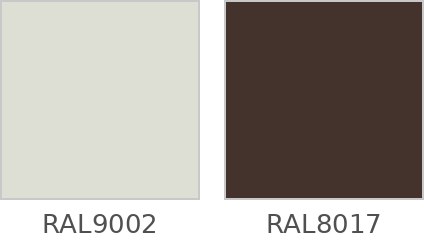 Стандартные цвета полотна ProFire: RAL9002 и RAL8017