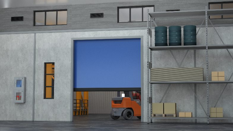 Ворота TurboFlex на складе с интенсивным движением